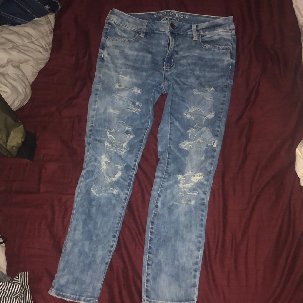 American eagle distressed jegging ankles